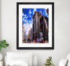 Urban Distortion V by Jean-François Dupuis on GIANT ART - blue city scene rue