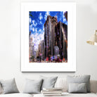 Urban Distortion V by Jean-François Dupuis on GIANT ART - blue city scene rue