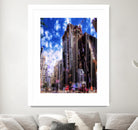 Urban Distortion V by Jean-François Dupuis on GIANT ART - blue city scene rue