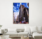 Urban Distortion V by Jean-François Dupuis on GIANT ART - blue city scene rue