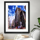 Urban Distortion V by Jean-François Dupuis on GIANT ART - blue city scene rue