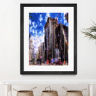 Urban Distortion V by Jean-François Dupuis on GIANT ART - blue city scene rue