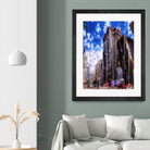 Urban Distortion V by Jean-François Dupuis on GIANT ART - blue city scene rue