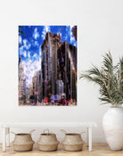 Urban Distortion V by Jean-François Dupuis on GIANT ART - blue city scene rue