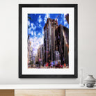 Urban Distortion V by Jean-François Dupuis on GIANT ART - blue city scene rue