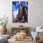 Urban Distortion V by Jean-François Dupuis on GIANT ART - blue city scene rue