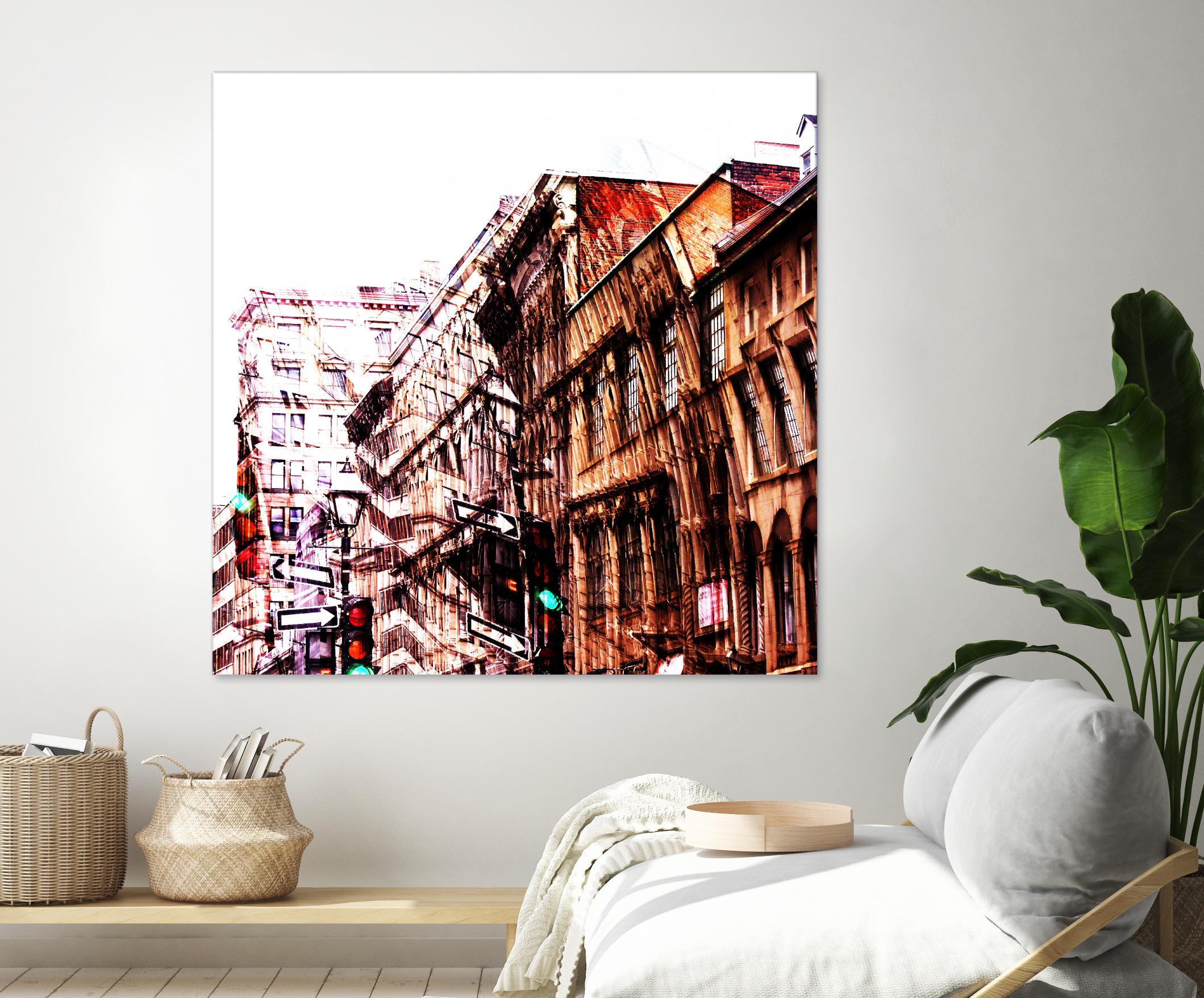 Urban Distortion VIII by Jean-François Dupuis on GIANT ART - orange city scene ville