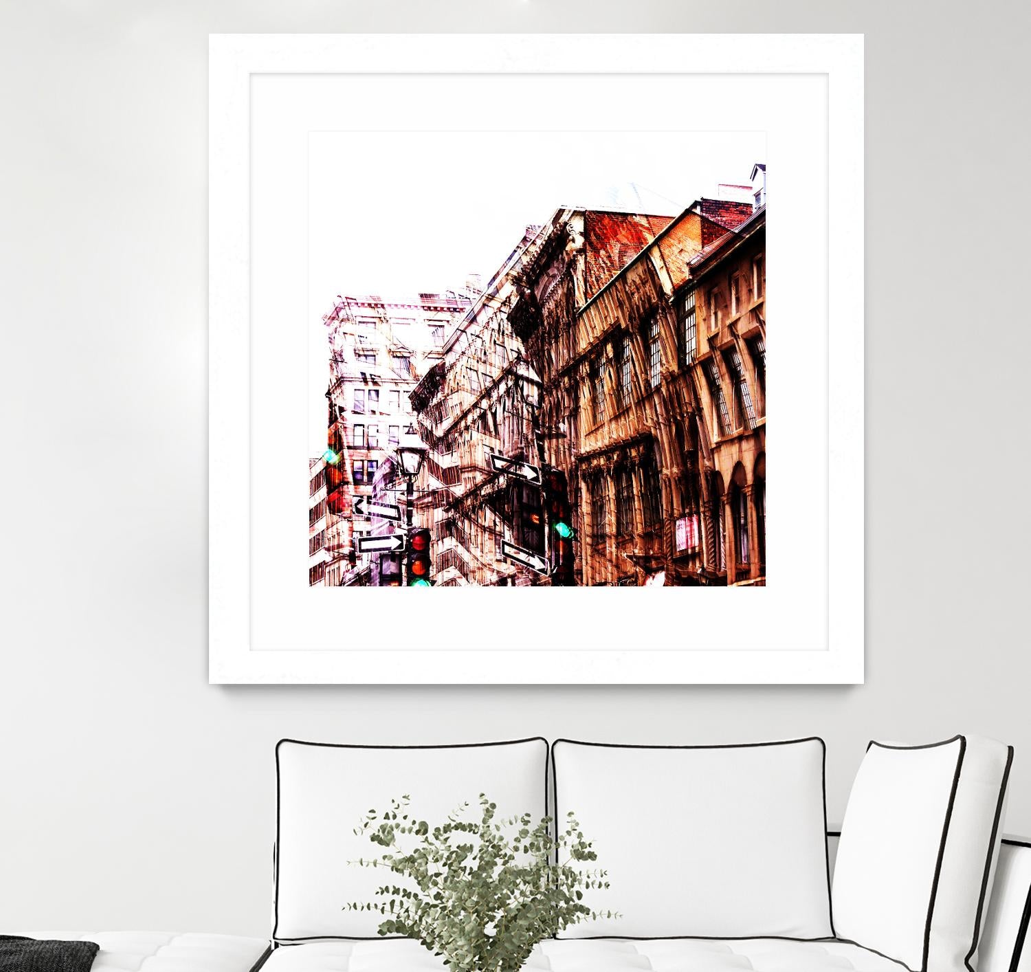 Urban Distortion VIII by Jean-François Dupuis on GIANT ART - orange city scene ville