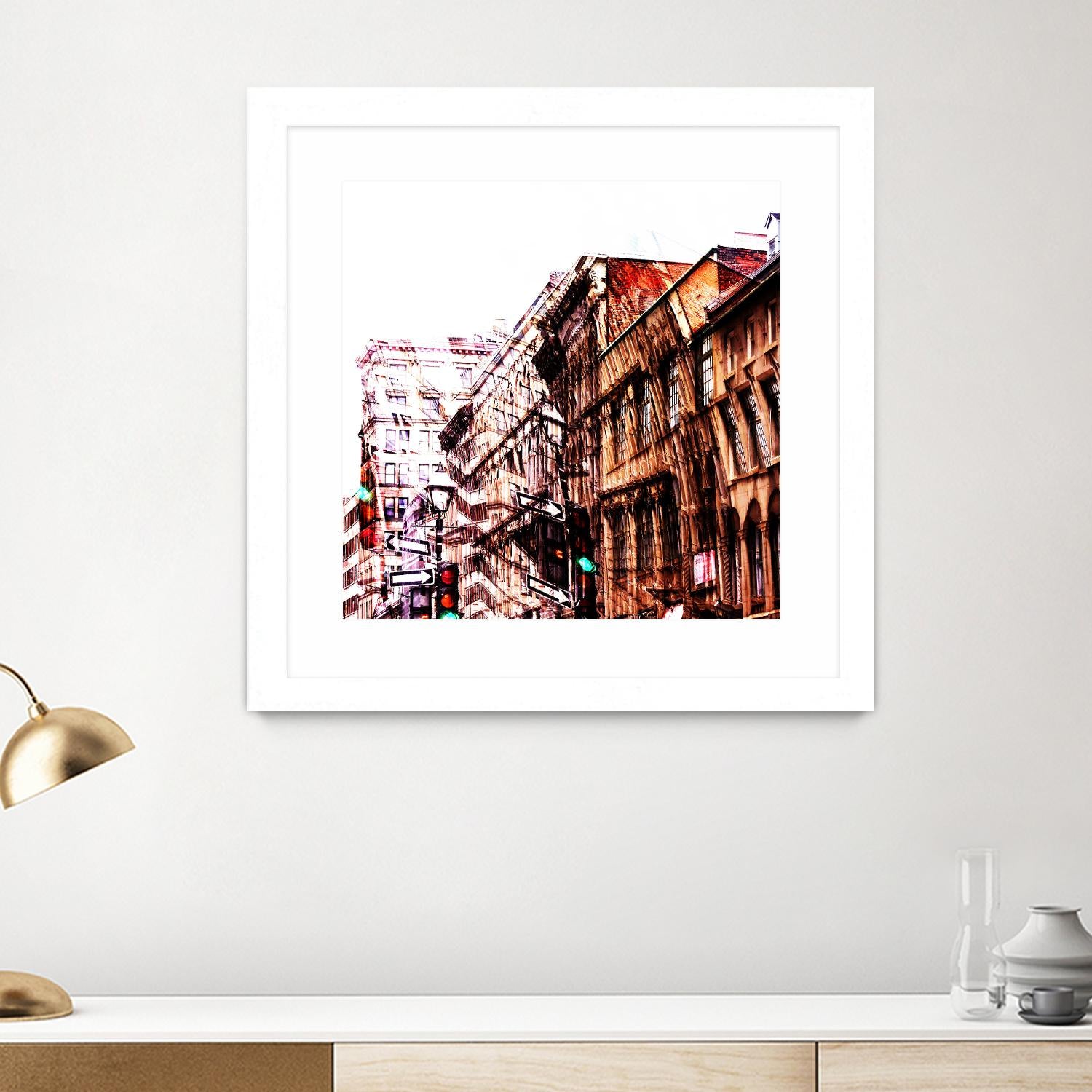 Urban Distortion VIII by Jean-François Dupuis on GIANT ART - orange city scene ville