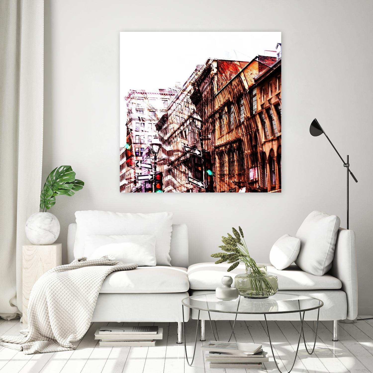 Urban Distortion VIII by Jean-François Dupuis on GIANT ART - orange city scene ville