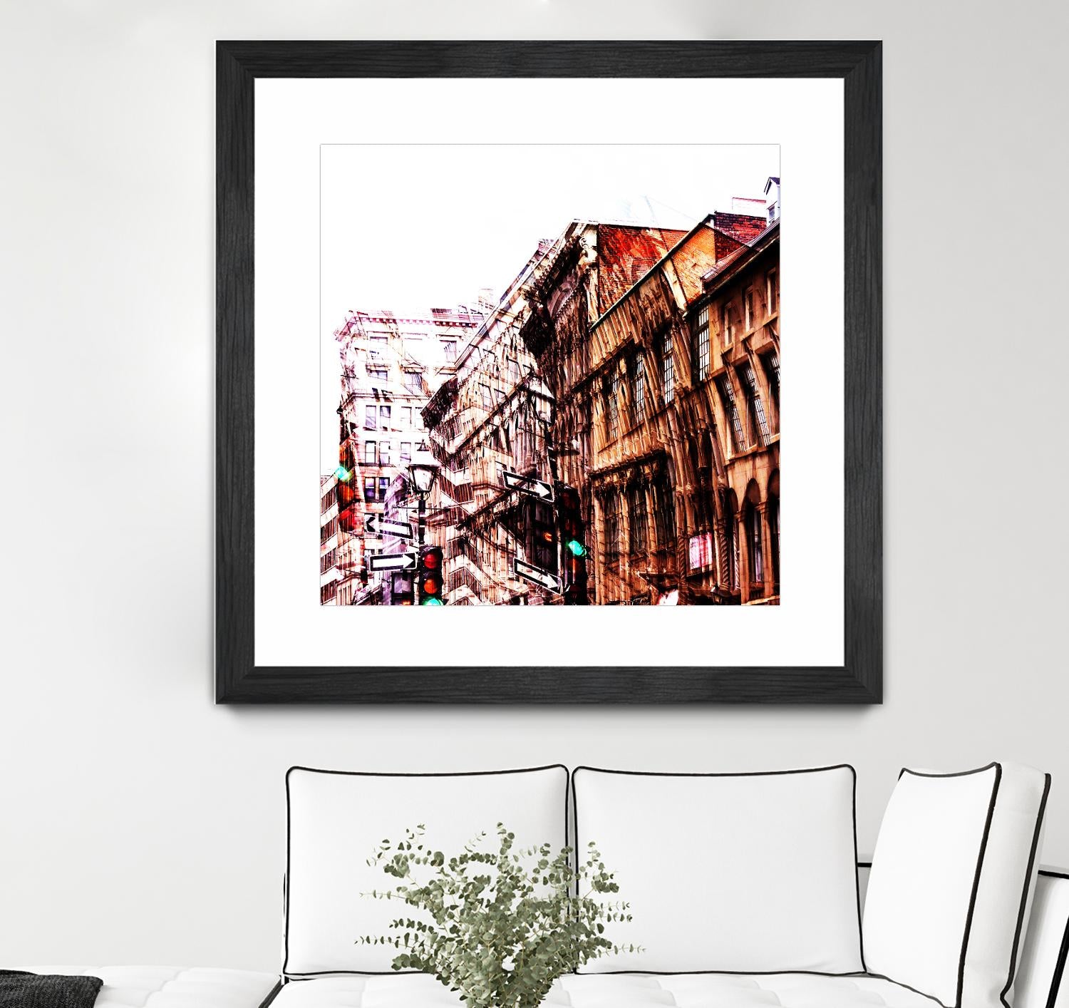 Urban Distortion VIII by Jean-François Dupuis on GIANT ART - orange city scene ville