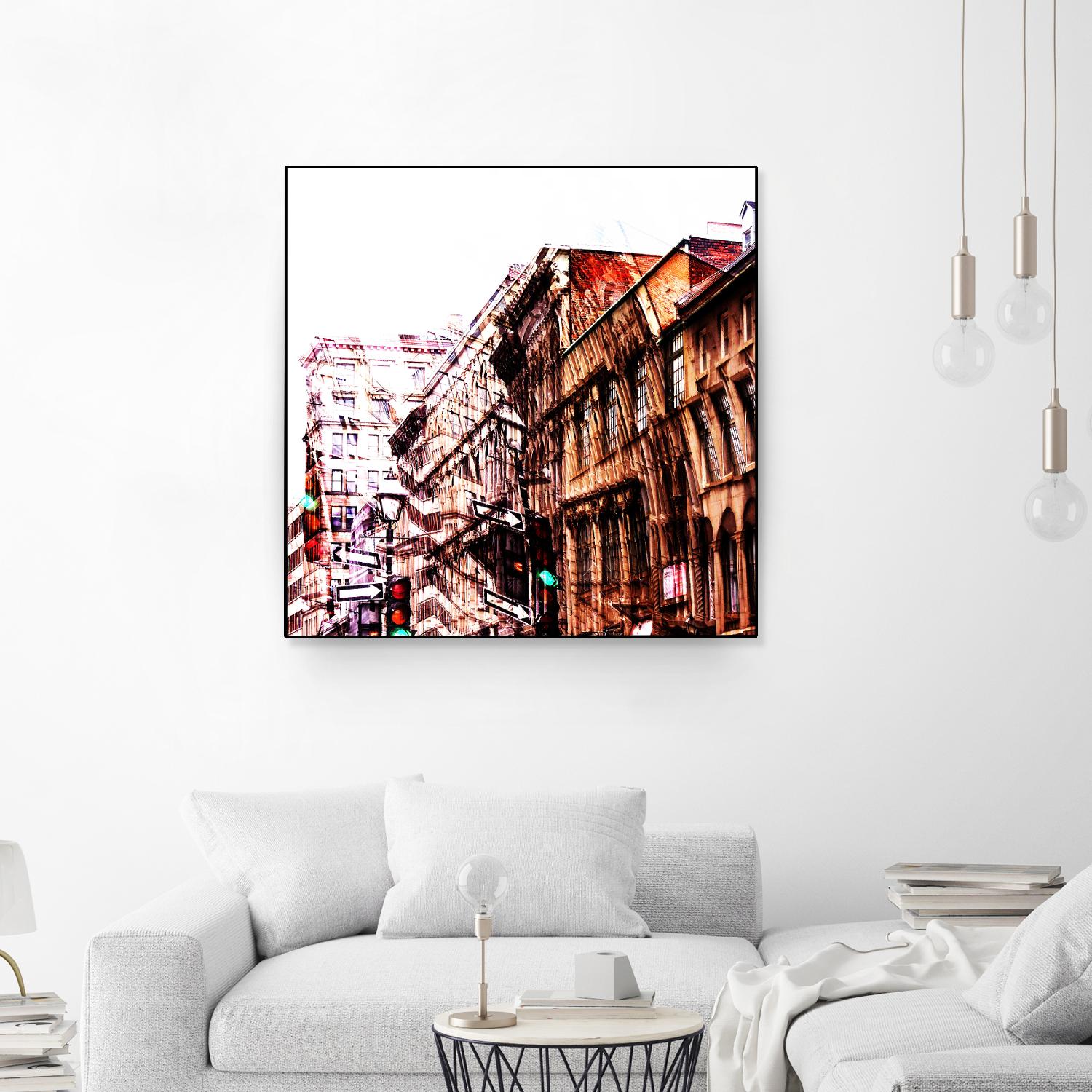 Urban Distortion VIII by Jean-François Dupuis on GIANT ART - orange city scene ville