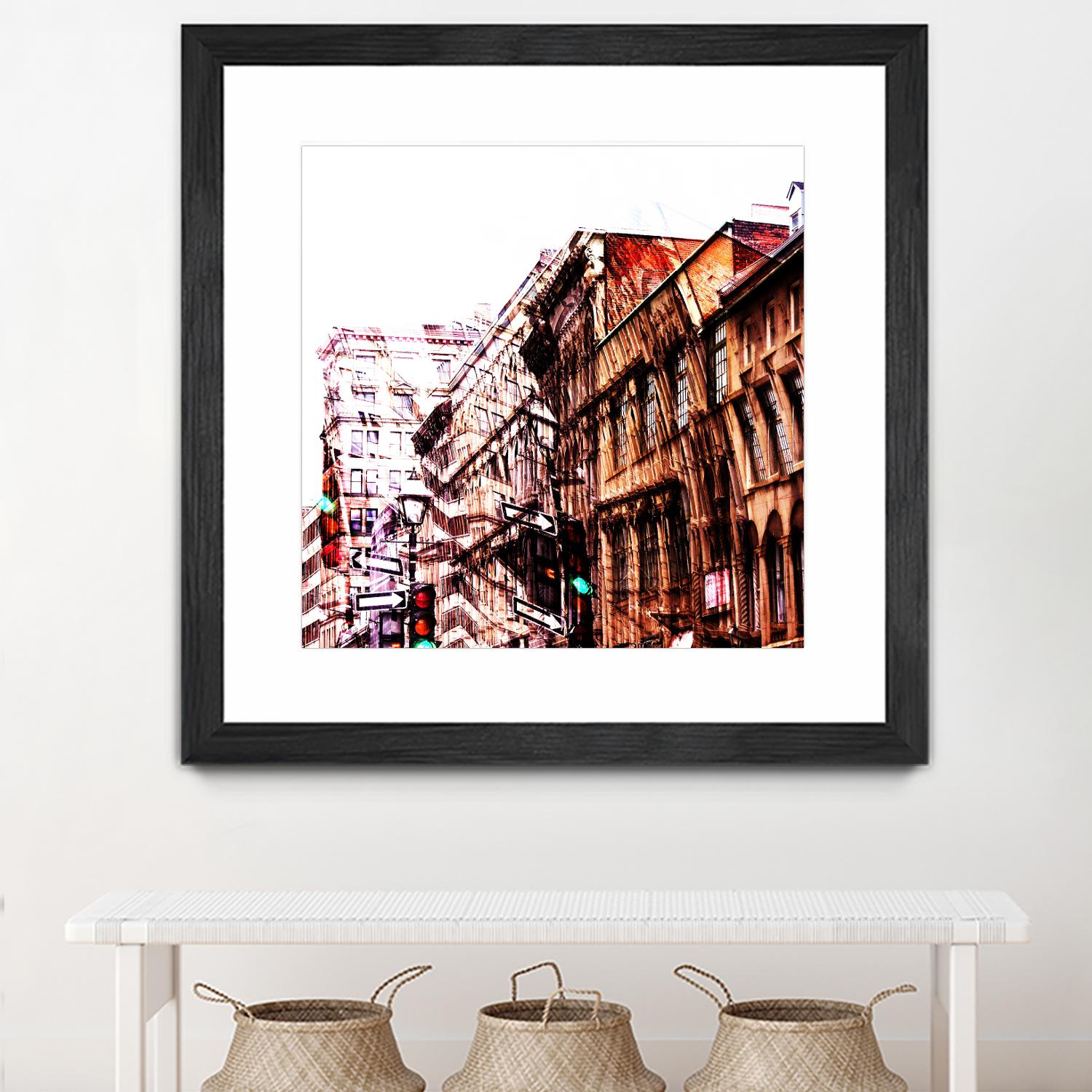 Urban Distortion VIII by Jean-François Dupuis on GIANT ART - orange city scene ville