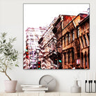 Urban Distortion VIII by Jean-François Dupuis on GIANT ART - orange city scene ville