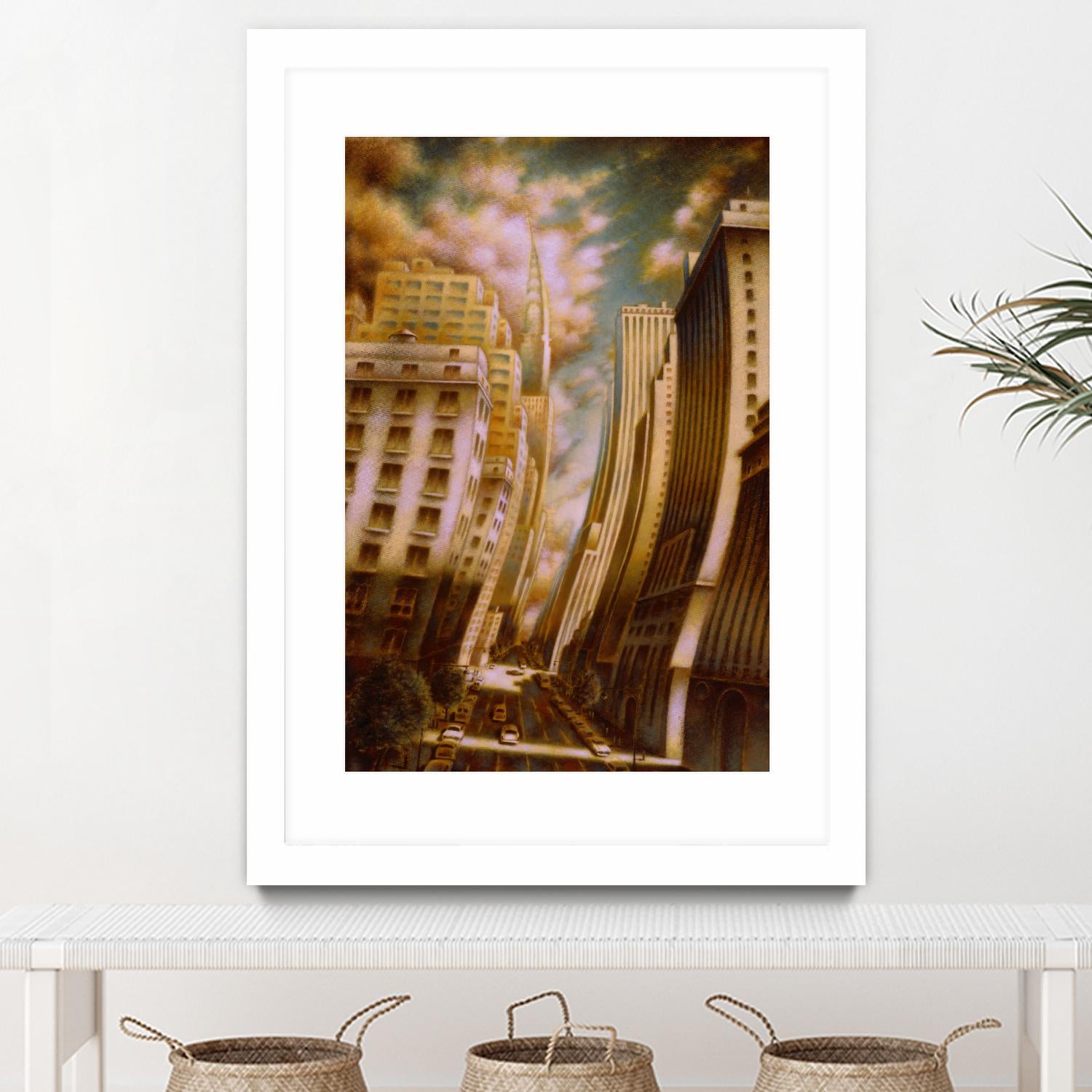 Le Caniveau des ombres fluides by Alain Cardinal on GIANT ART - gold architecture down town