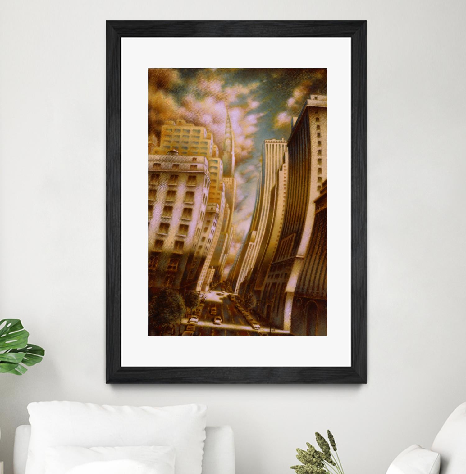 Le Caniveau des ombres fluides by Alain Cardinal on GIANT ART - gold architecture down town