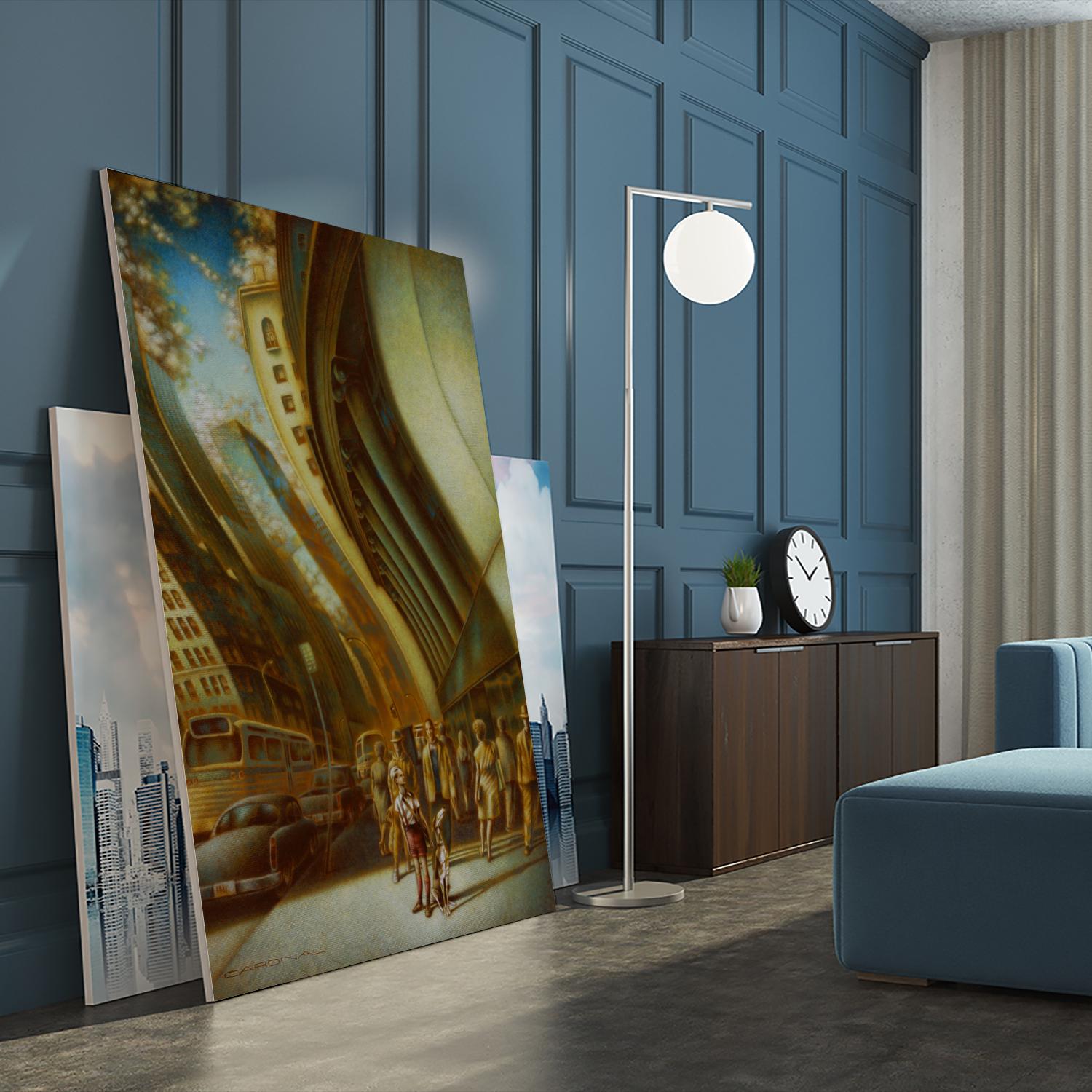 L'explorateur by Alain Cardinal on GIANT ART - beige figurative bus