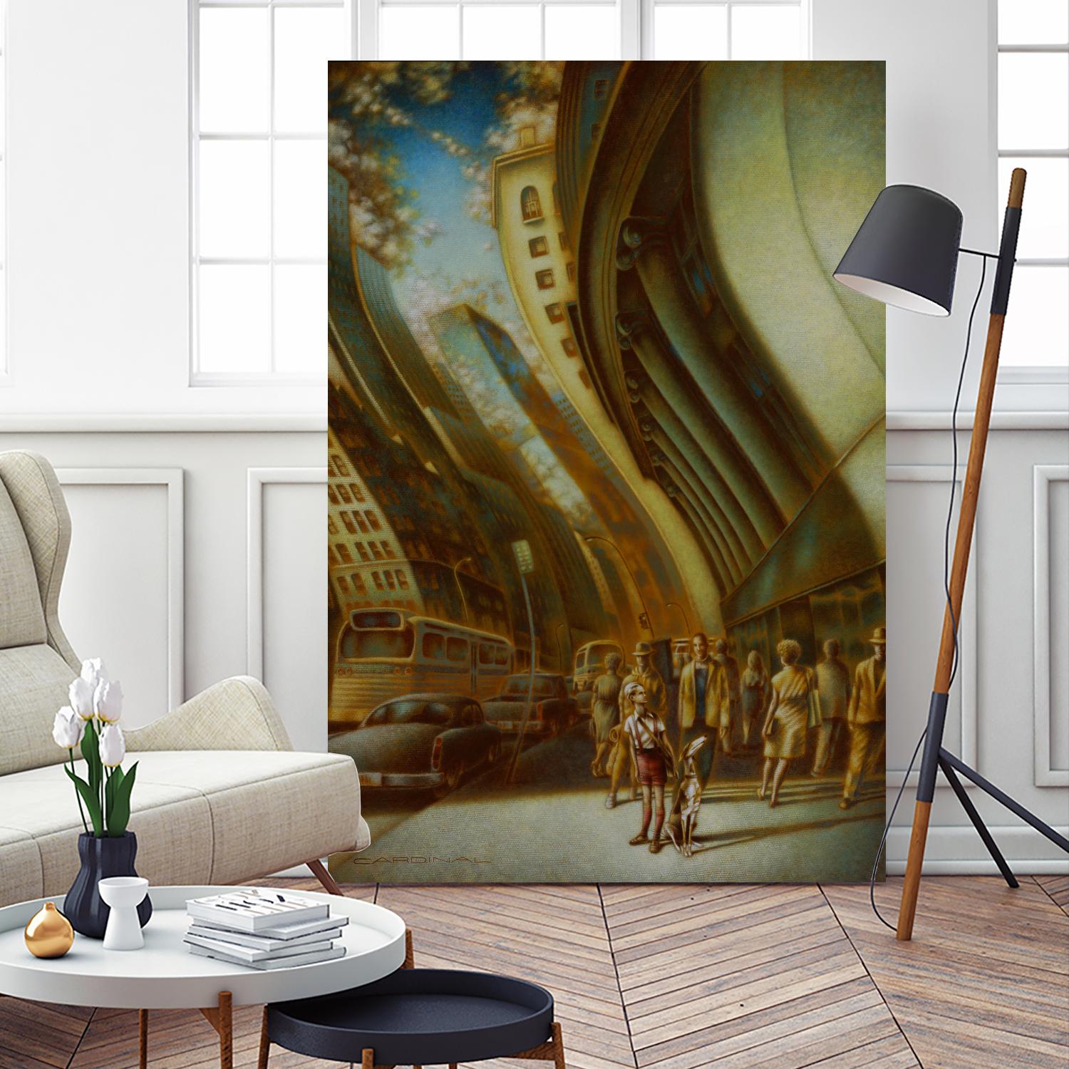 L'explorateur by Alain Cardinal on GIANT ART - beige figurative bus