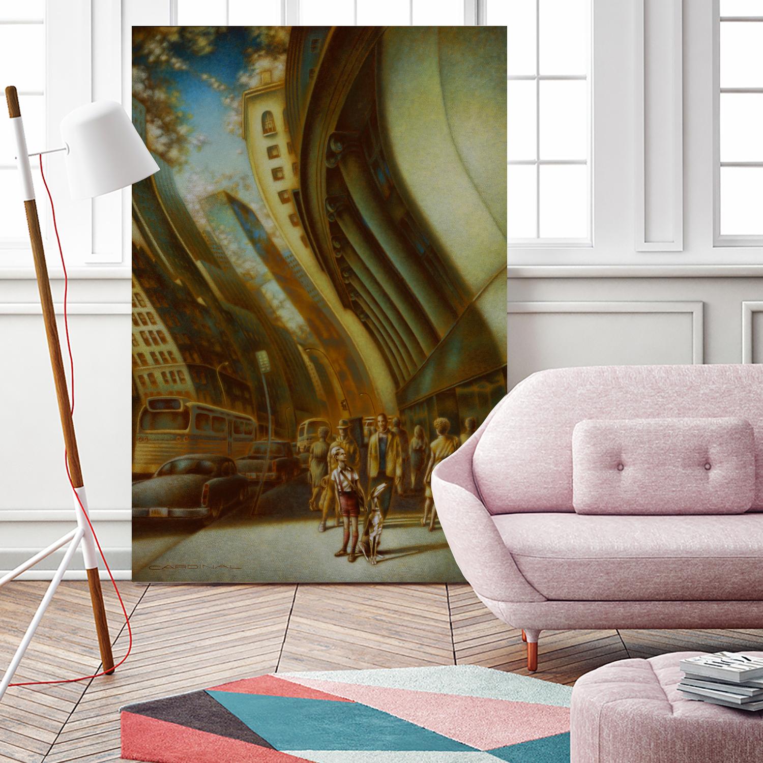 L'explorateur by Alain Cardinal on GIANT ART - beige figurative bus