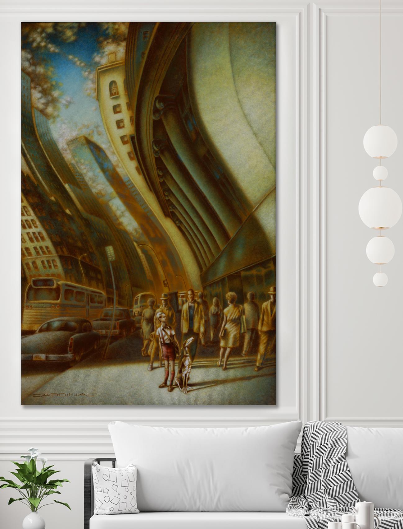 L'explorateur by Alain Cardinal on GIANT ART - beige figurative bus