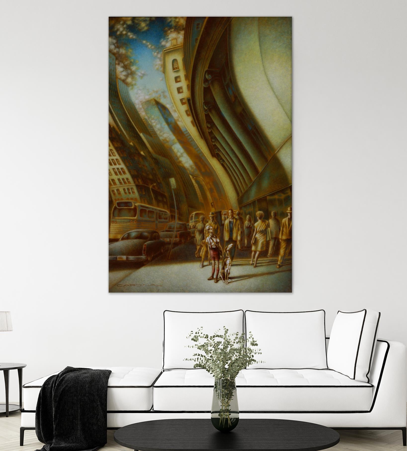 L'explorateur by Alain Cardinal on GIANT ART - beige figurative bus