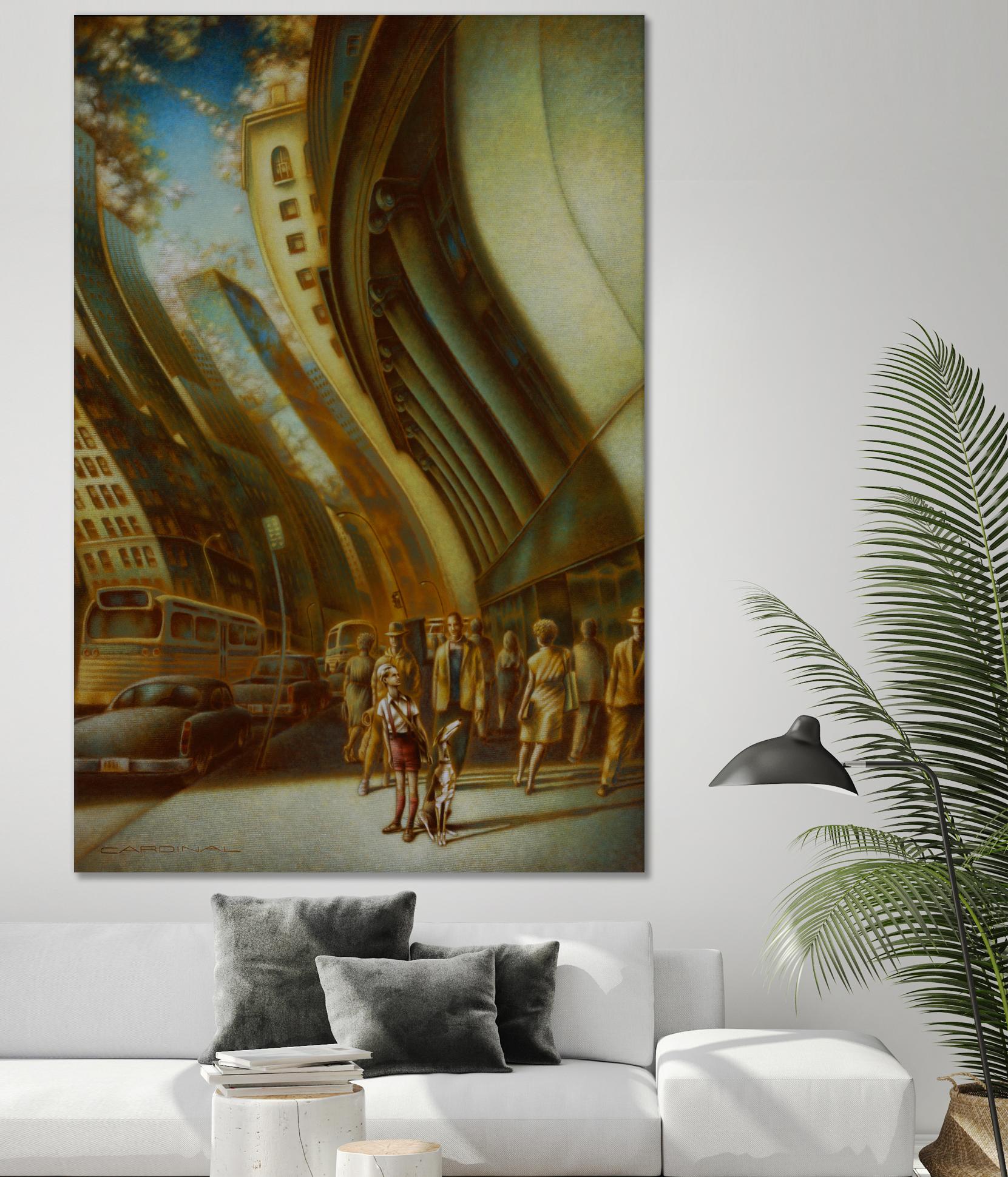 L'explorateur by Alain Cardinal on GIANT ART - beige figurative bus