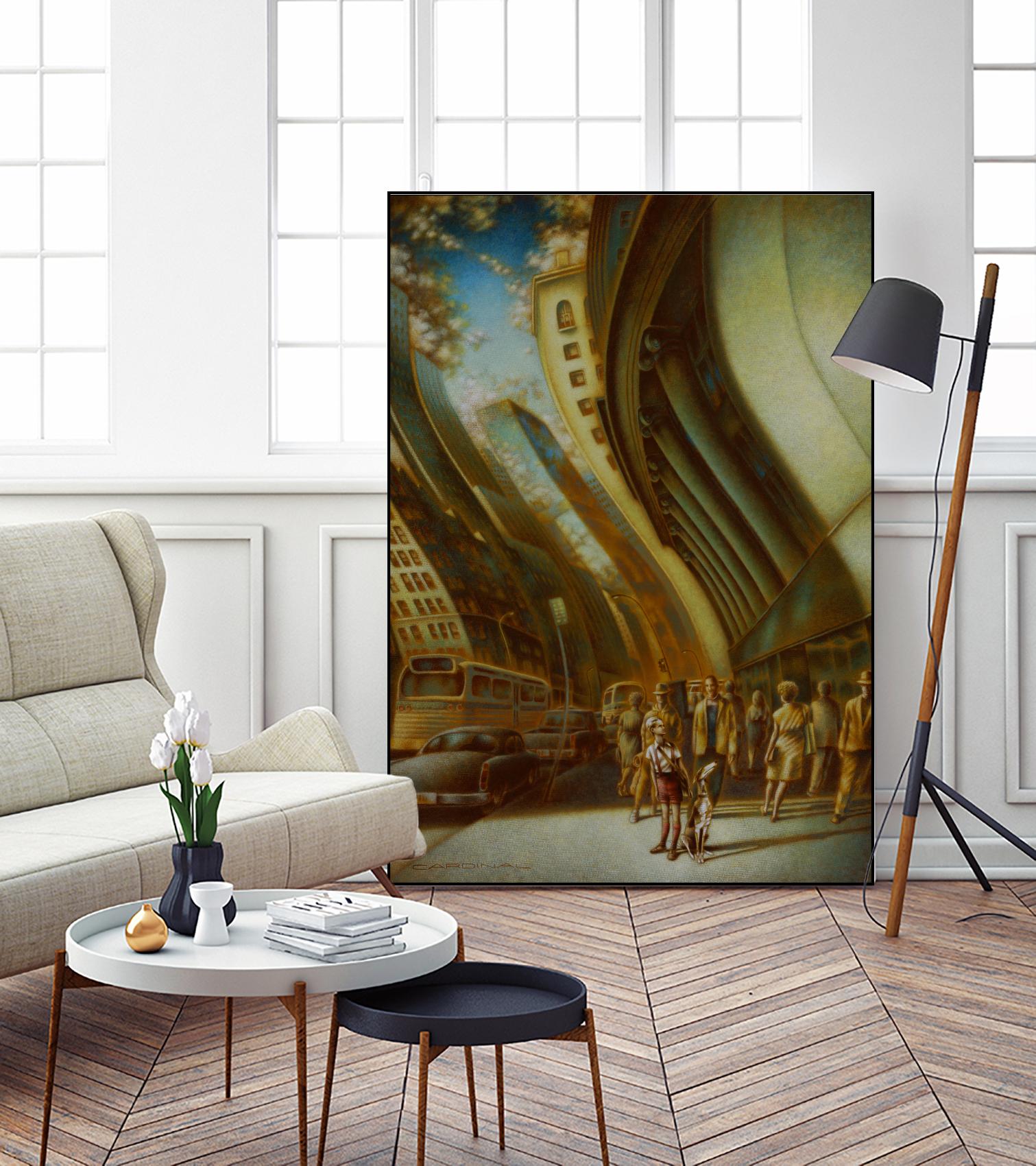 L'explorateur by Alain Cardinal on GIANT ART - beige figurative bus