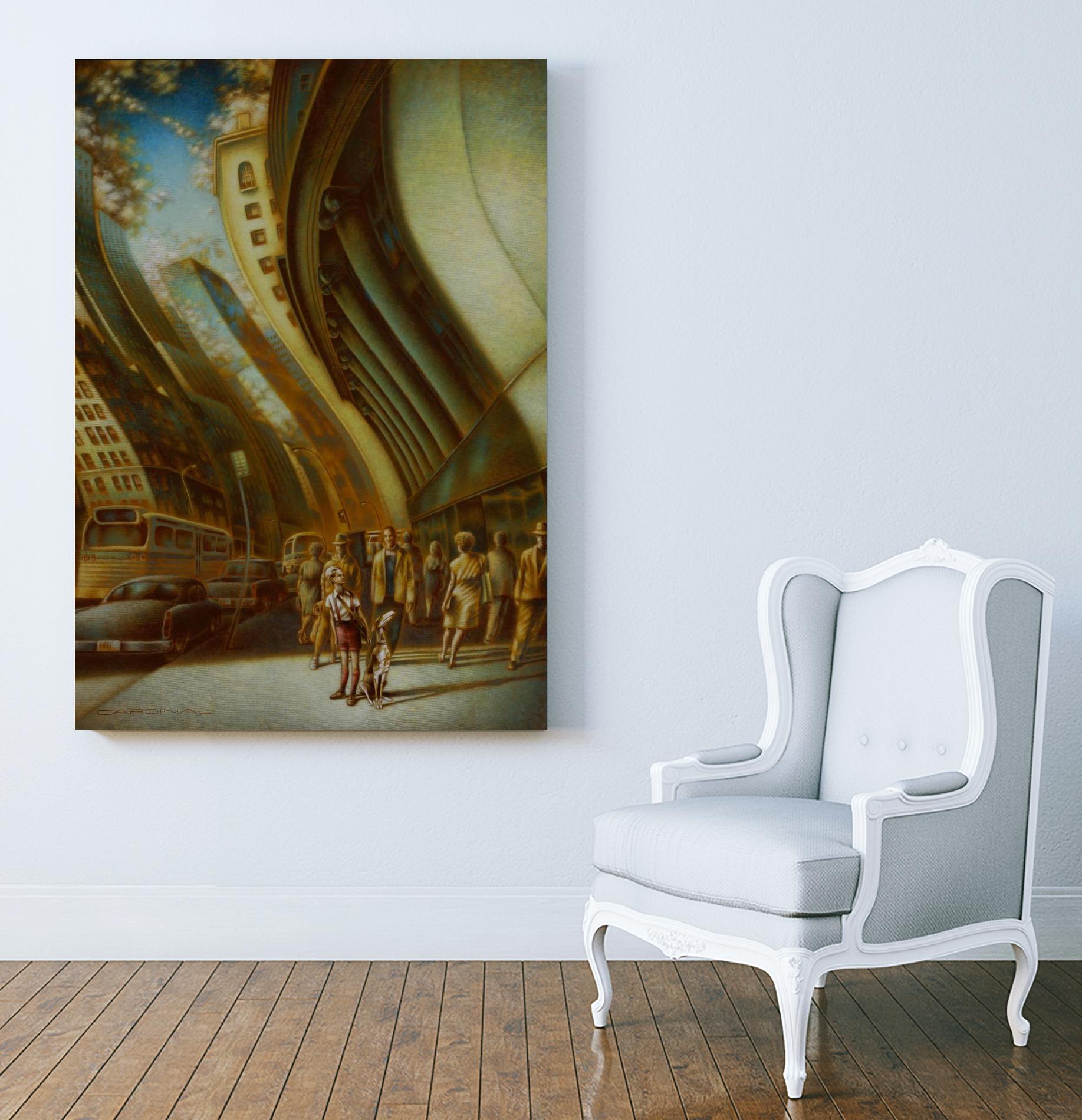 L'explorateur by Alain Cardinal on GIANT ART - beige figurative artistes du québec