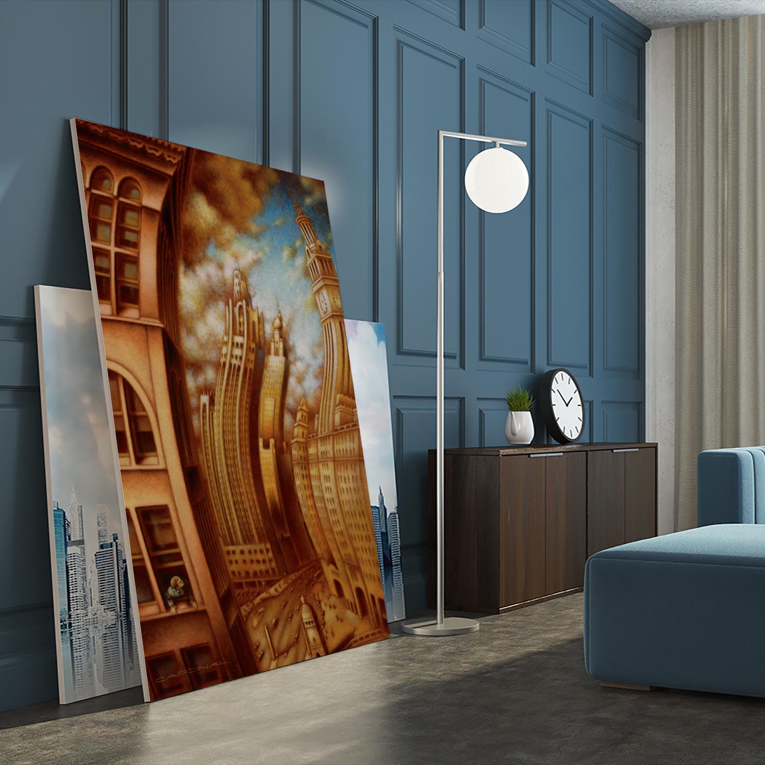 Les ondes seismiques by Alain Cardinal on GIANT ART - gold architecture gratte ciel