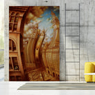 Les ondes seismiques by Alain Cardinal on GIANT ART - gold architecture gratte ciel