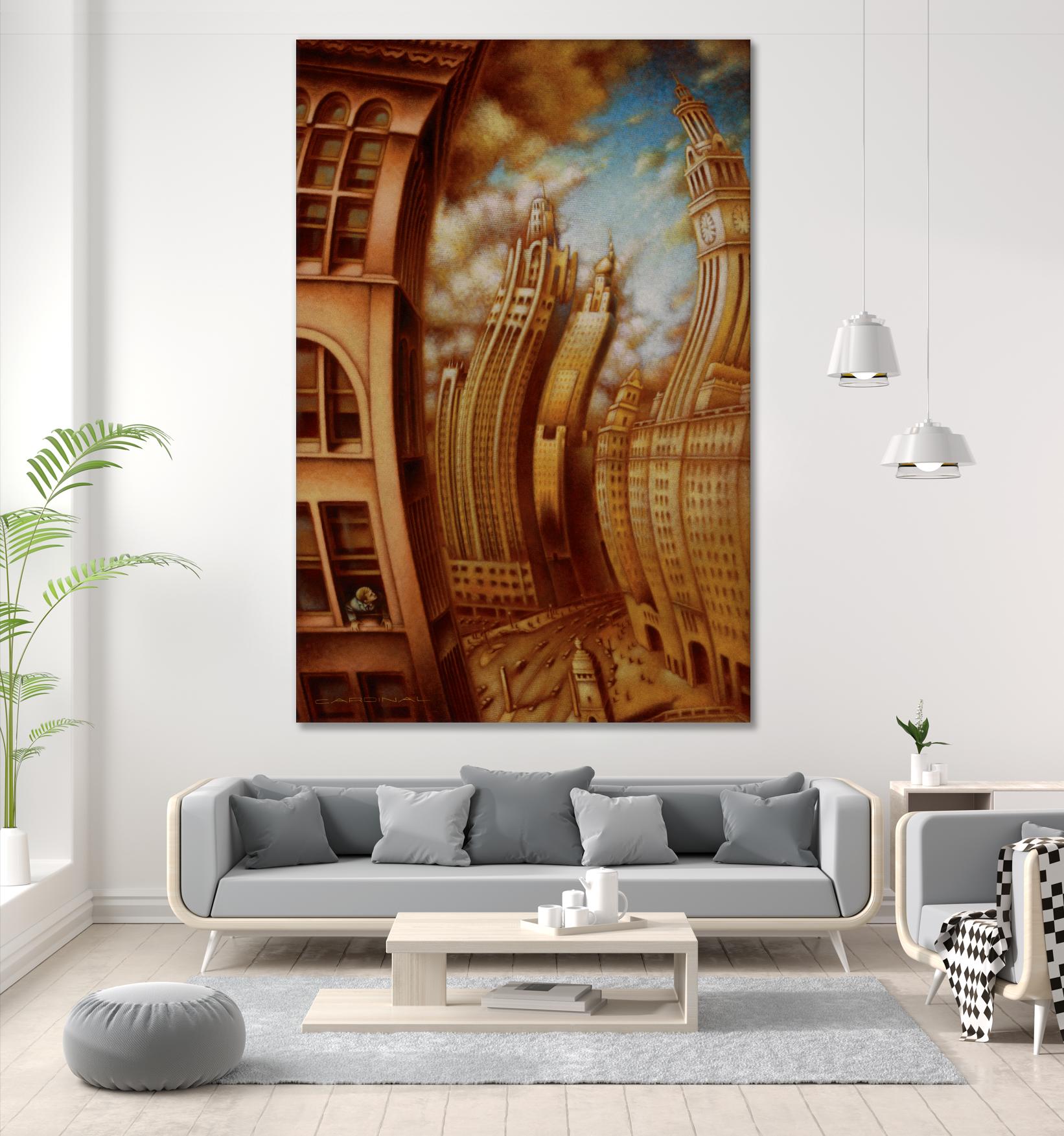 Les ondes seismiques by Alain Cardinal on GIANT ART - gold architecture gratte ciel