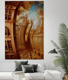 Les ondes seismiques by Alain Cardinal on GIANT ART - gold architecture gratte ciel