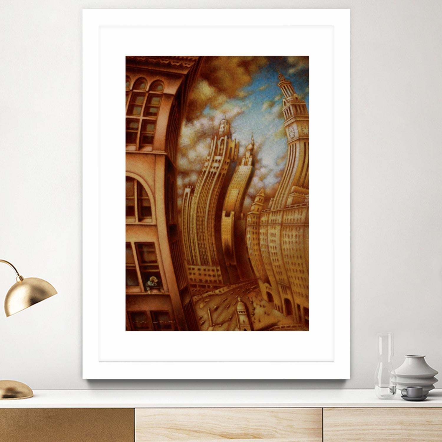 Les ondes seismiques by Alain Cardinal on GIANT ART - gold architecture gratte ciel