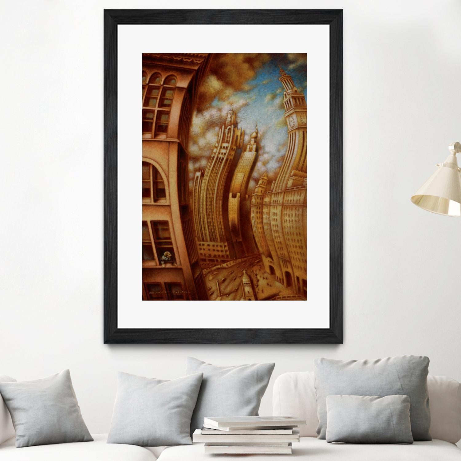 Les ondes seismiques by Alain Cardinal on GIANT ART - gold architecture gratte ciel