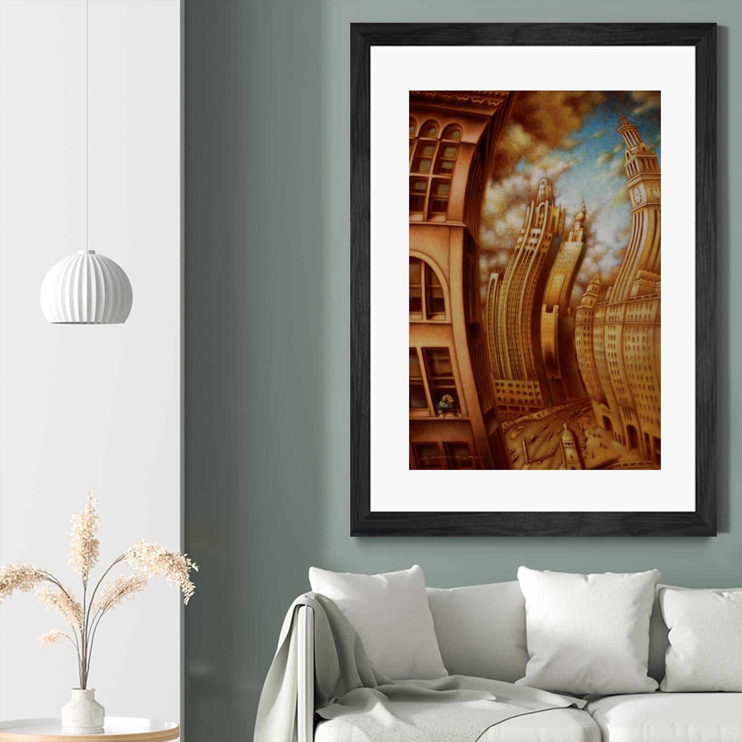 Les ondes seismiques by Alain Cardinal on GIANT ART - gold architecture gratte ciel