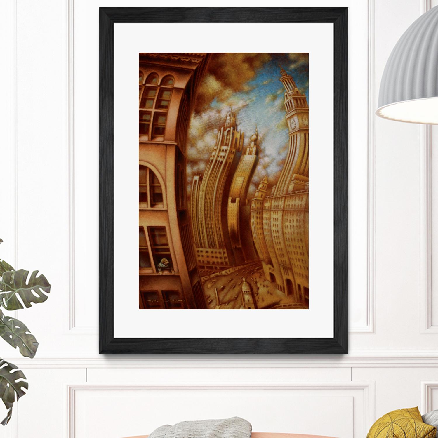 Les ondes seismiques by Alain Cardinal on GIANT ART - gold architecture gratte ciel