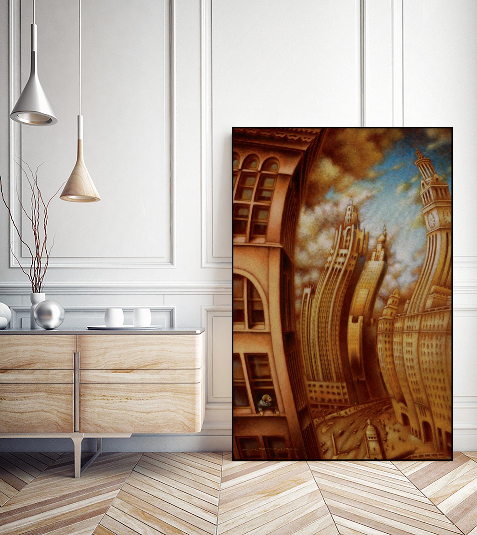 Les ondes seismiques by Alain Cardinal on GIANT ART - gold architecture gratte ciel