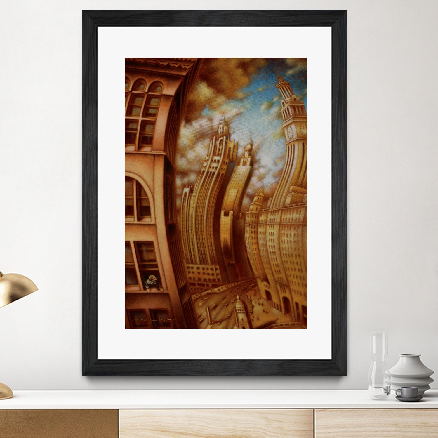 Les ondes seismiques by Alain Cardinal on GIANT ART - gold architecture gratte ciel