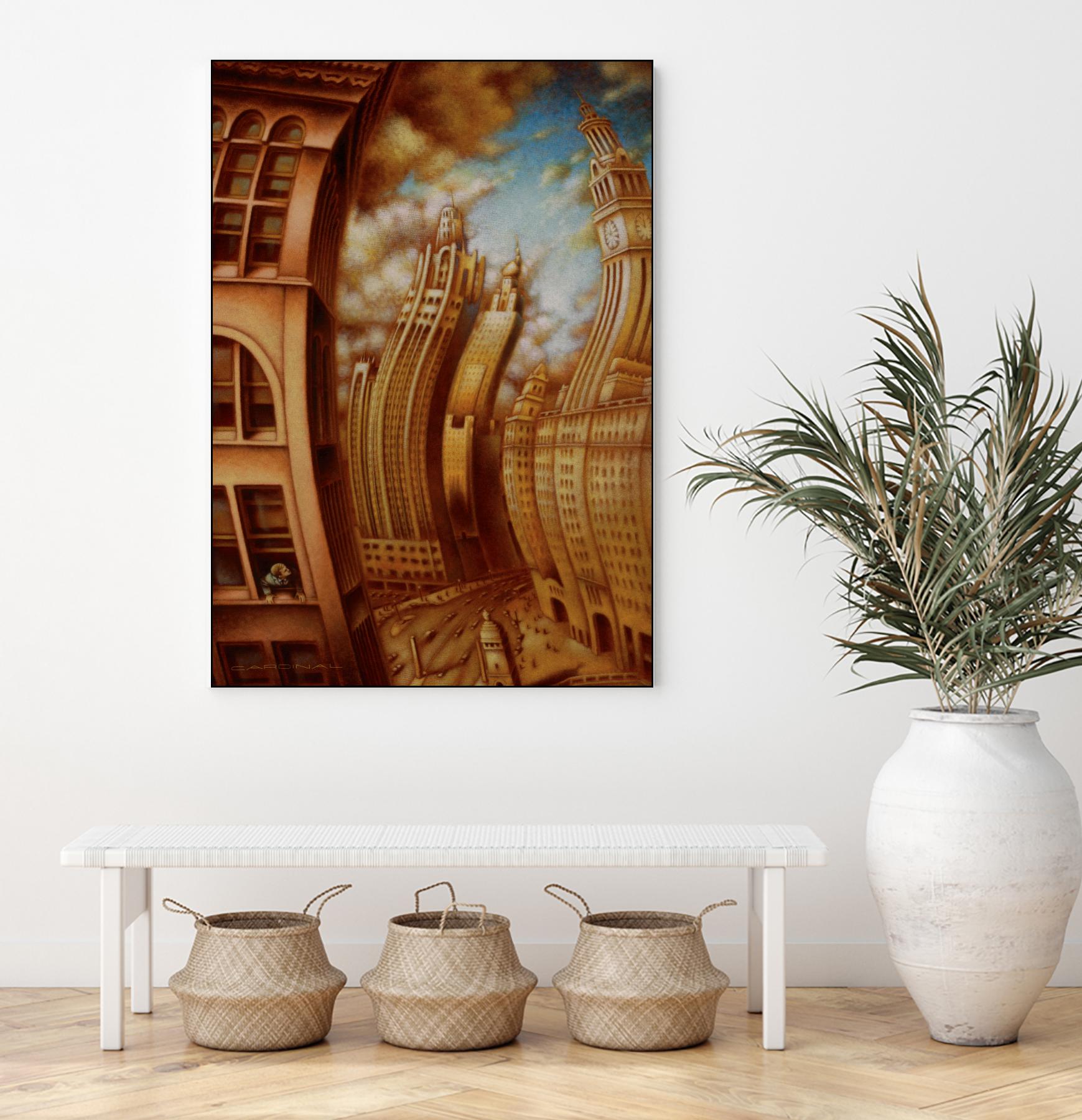 Les ondes seismiques by Alain Cardinal on GIANT ART - gold architecture gratte ciel