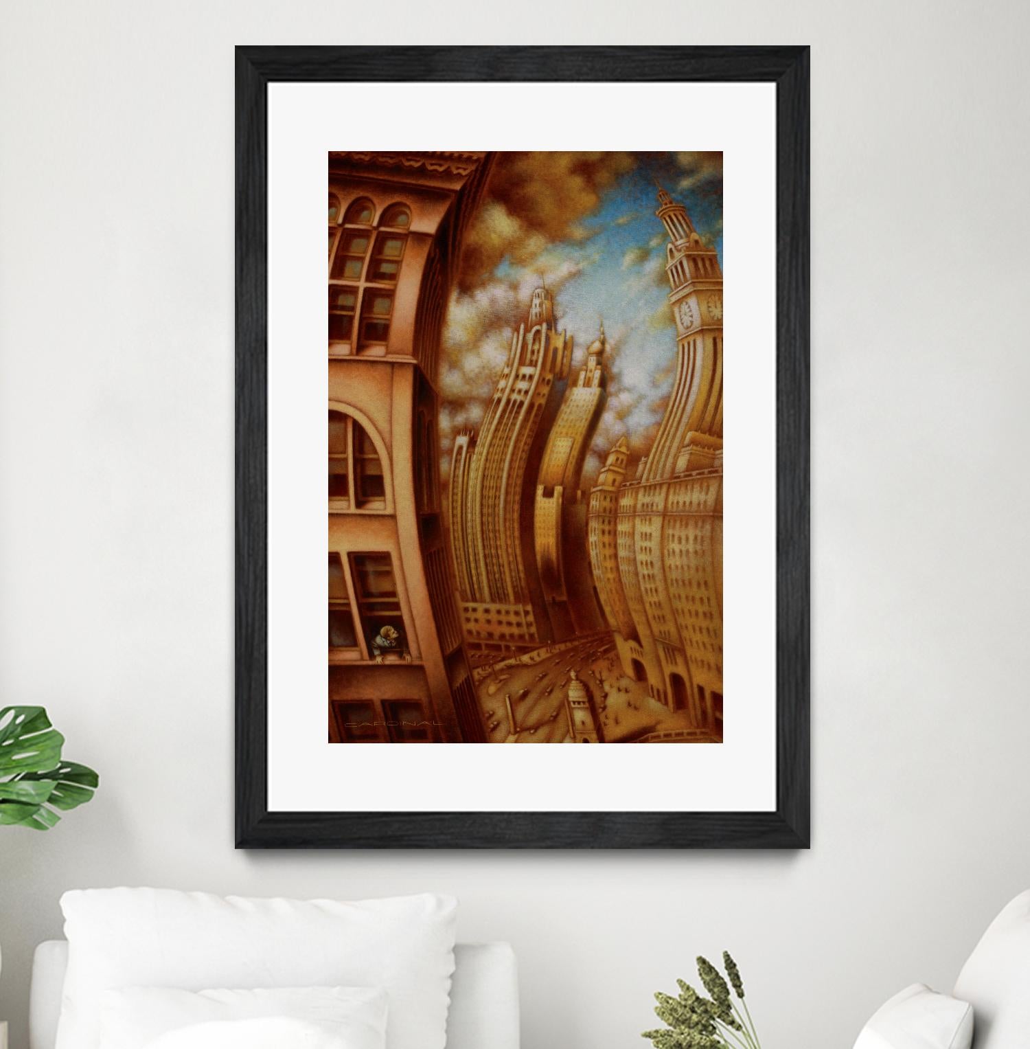 Les ondes seismiques by Alain Cardinal on GIANT ART - gold architecture gratte ciel