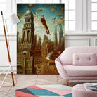 Verticale relative by Alain Cardinal on GIANT ART - gold whimsical mouettes