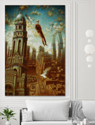 Verticale relative by Alain Cardinal on GIANT ART - gold whimsical mouettes