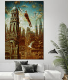 Verticale relative by Alain Cardinal on GIANT ART - gold whimsical mouettes