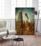 Verticale relative by Alain Cardinal on GIANT ART - gold whimsical mouettes