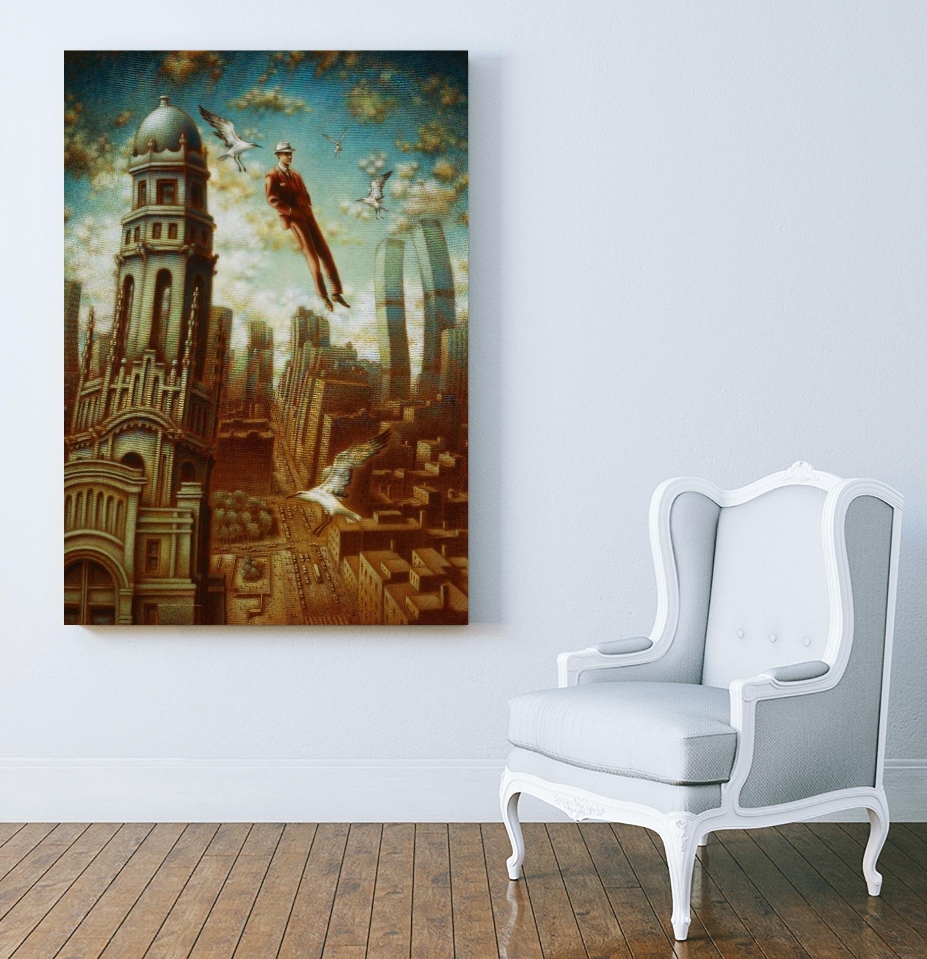 Verticale relative by Alain Cardinal on GIANT ART - gold whimsical mouettes