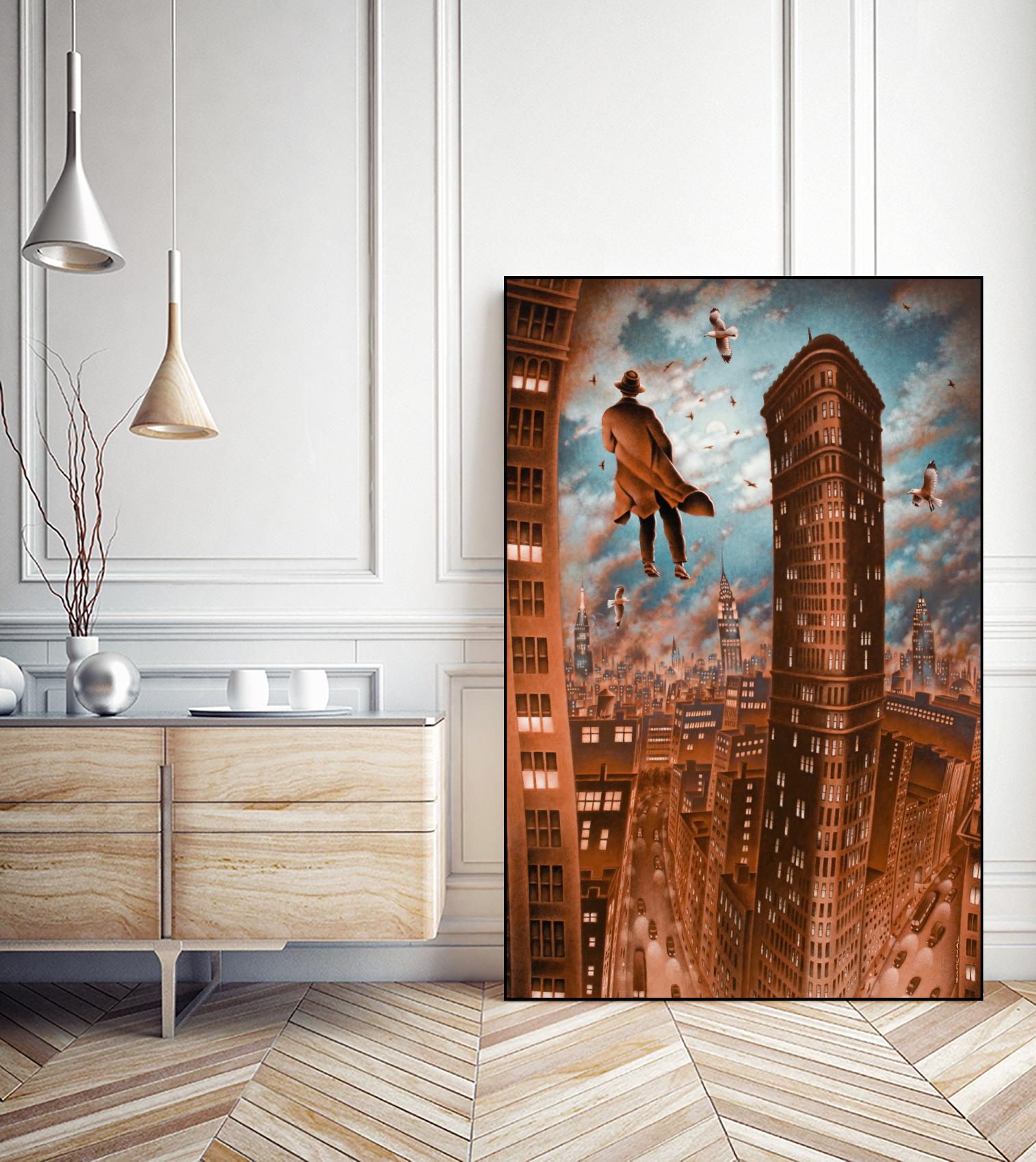 Empire d'argile by Alain Cardinal on GIANT ART - beige whimsical la nuit