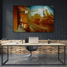 La nouvelle  Samarkand by Alain Cardinal on GIANT ART - gold animal mouettes