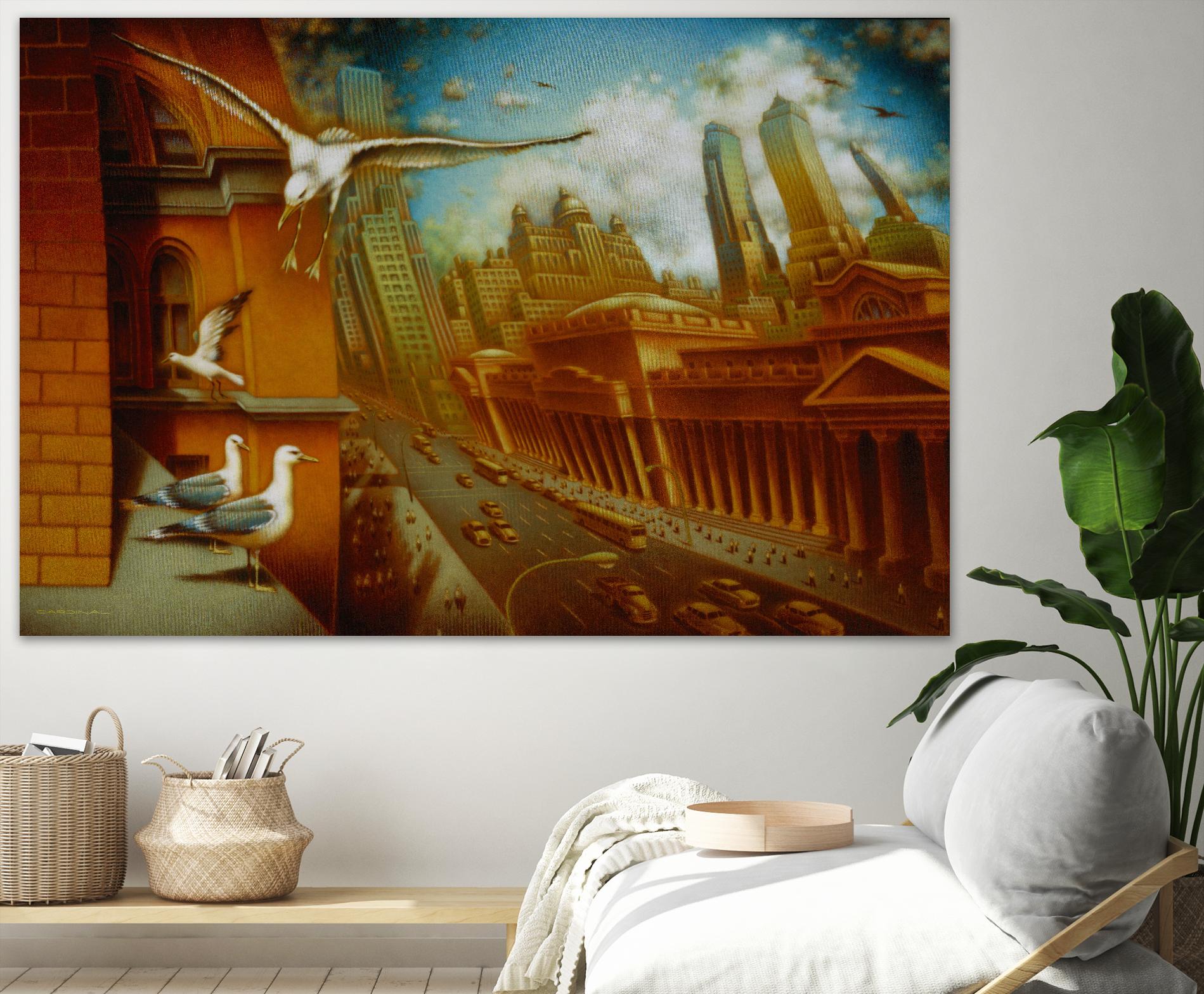 La nouvelle  Samarkand by Alain Cardinal on GIANT ART - gold animal mouettes