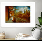 La nouvelle  Samarkand by Alain Cardinal on GIANT ART - gold animal mouettes