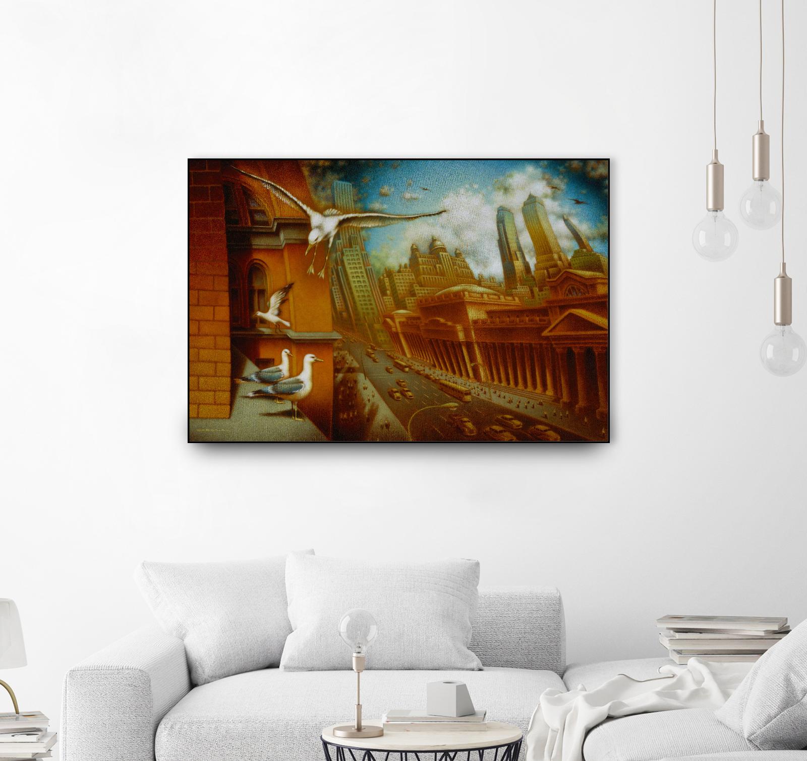 La nouvelle  Samarkand by Alain Cardinal on GIANT ART - gold animal mouettes